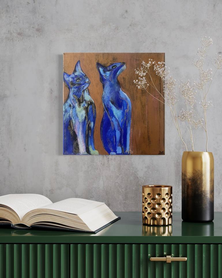 Original Abstract Animal Painting by Ilona Koralova