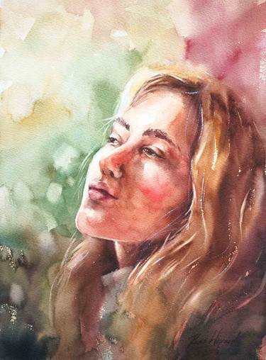 Original Portrait Painting by Kasia Wiercinska