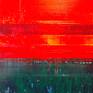 Close up glowing colour squeegee technique
