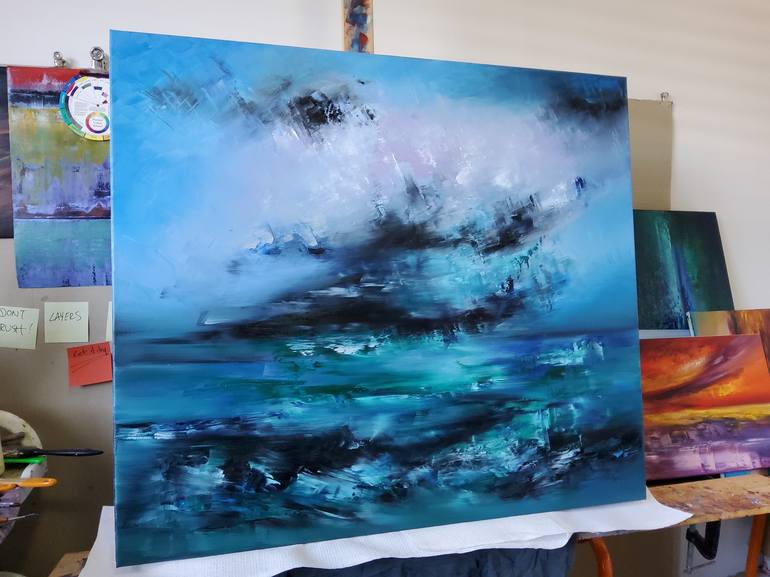 Original Abstract Seascape Painting by Scott Maxwell