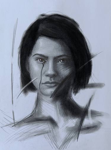 Print of Realism Portrait Drawings by Vitaly arts