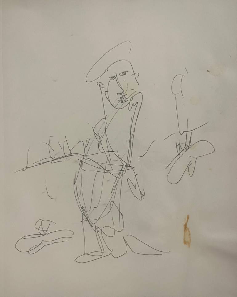 Original Abstract Expressionism Pop Culture/Celebrity Drawing by Zareh A