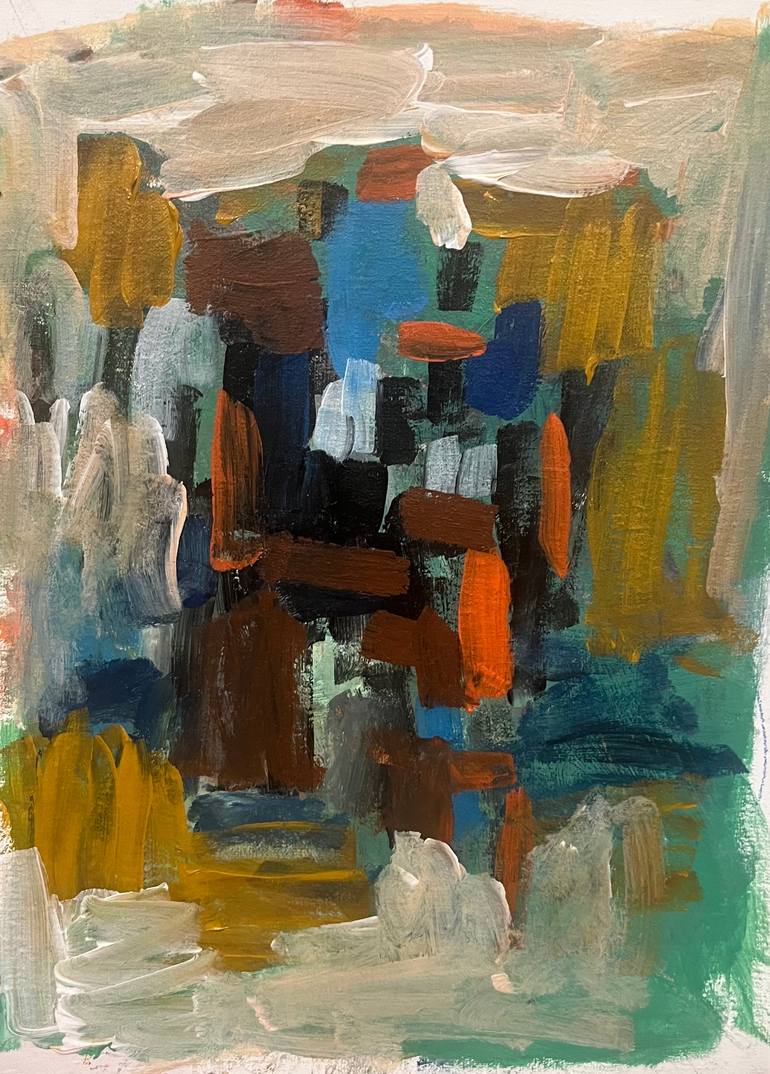 Original Conceptual Abstract Painting by Zareh Aldoyan