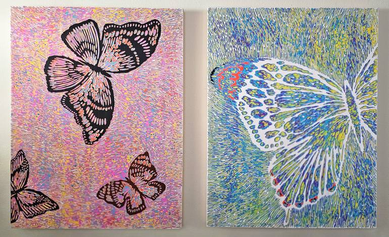 Original Abstract Expressionism Abstract Painting by Michelle Oh