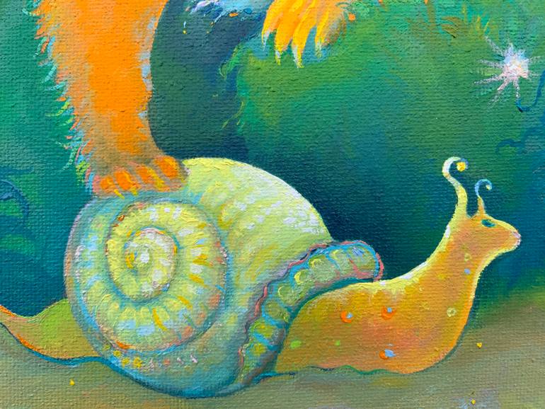 Original Figurative Animal Painting by Anita Zotkina