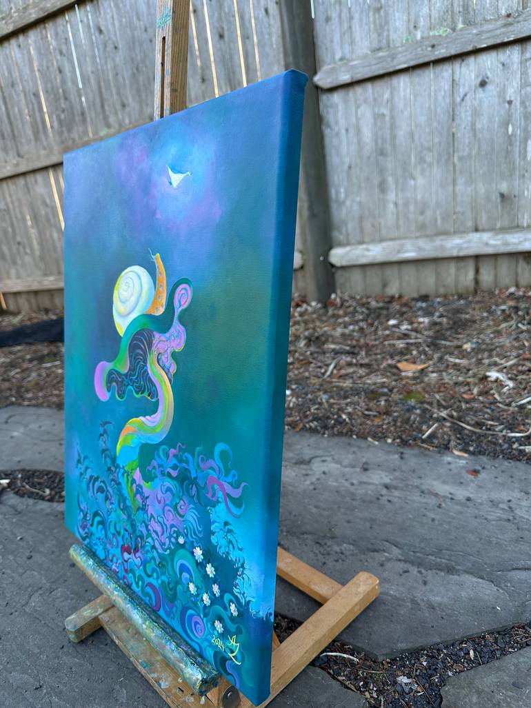 Original Abstract Expressionism Fantasy Painting by Anita Zotkina