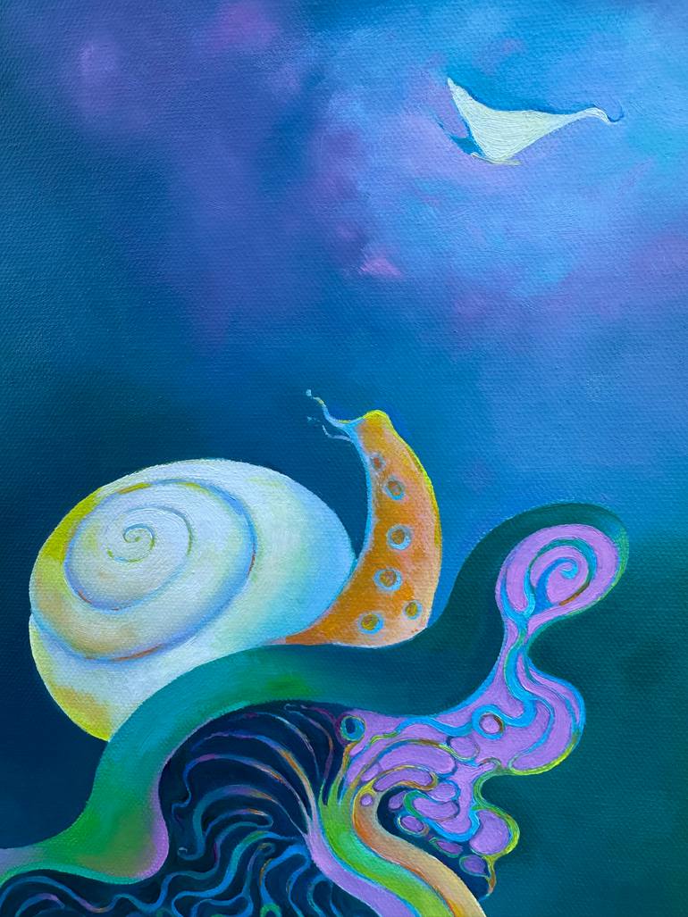 Original Abstract Expressionism Fantasy Painting by Anita Zotkina