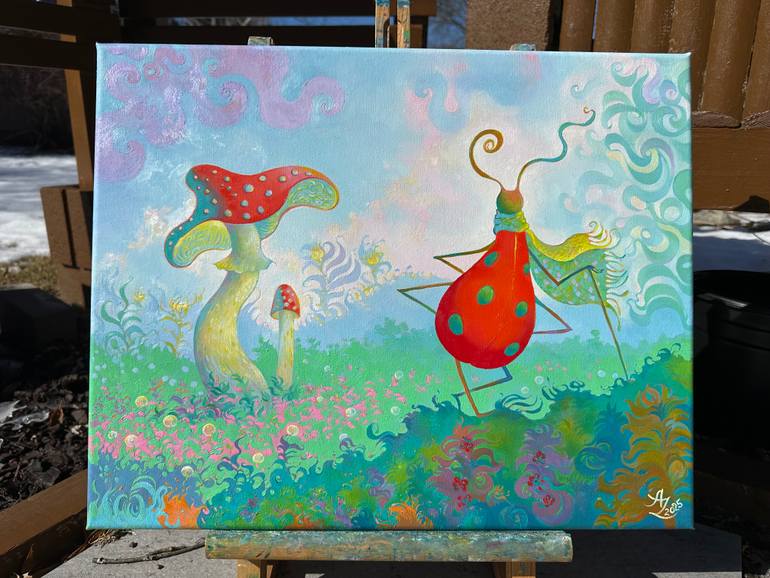 Original Surrealism Fantasy Painting by Anita Zotkina