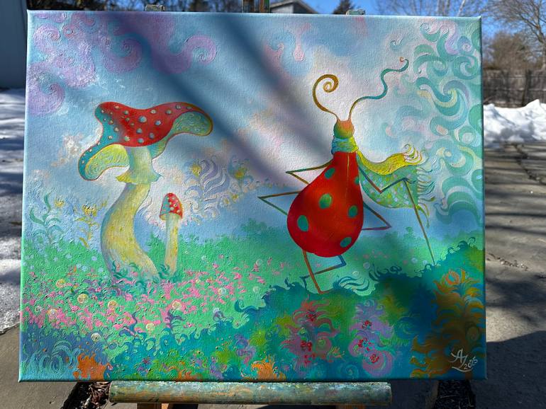 Original Surrealism Fantasy Painting by Anita Zotkina