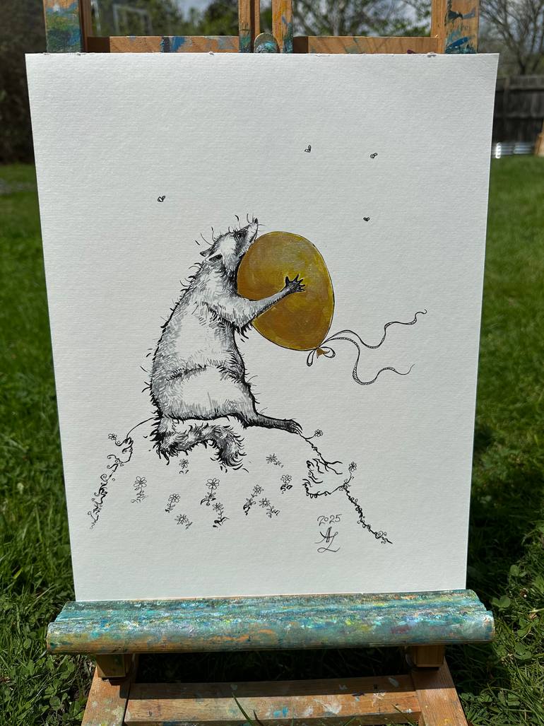 Original Contemporary Animal Mixed Media by Anita Zotkina