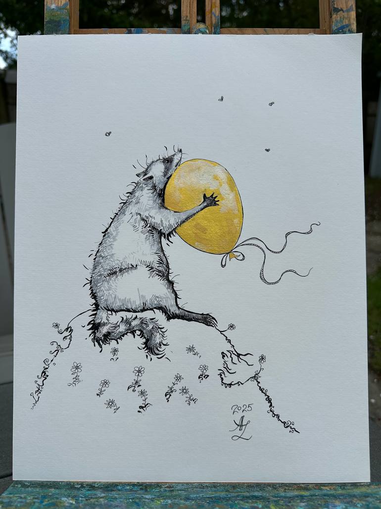 Original Contemporary Animal Mixed Media by Anita Zotkina