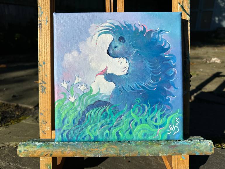 Original Surrealism Animal Painting by Anita Zotkina
