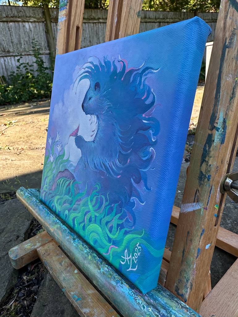 Original Surrealism Animal Painting by Anita Zotkina