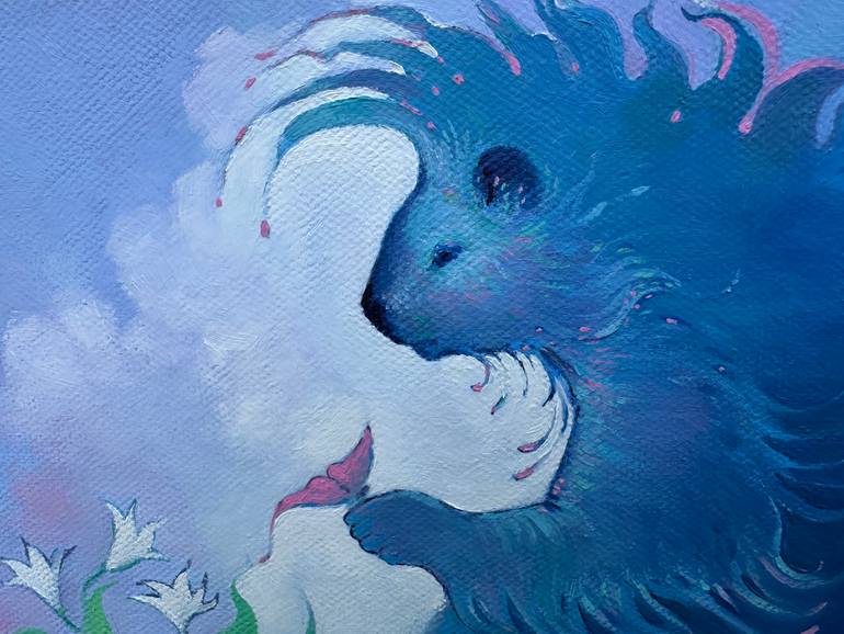 Original Surrealism Animal Painting by Anita Zotkina