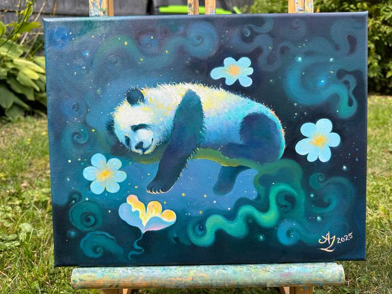 Original Surrealism Animal Painting by Anita Zotkina