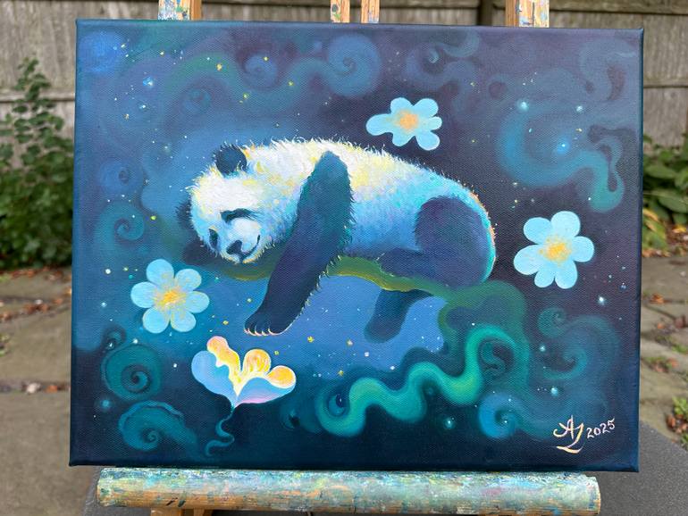 Original Surrealism Animal Painting by Anita Zotkina
