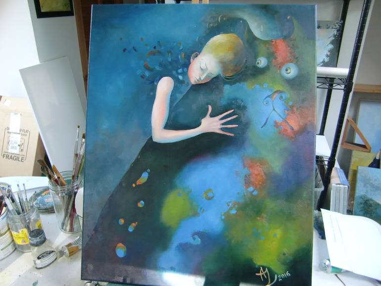 Original Abstract Love Painting by Anita Zotkina