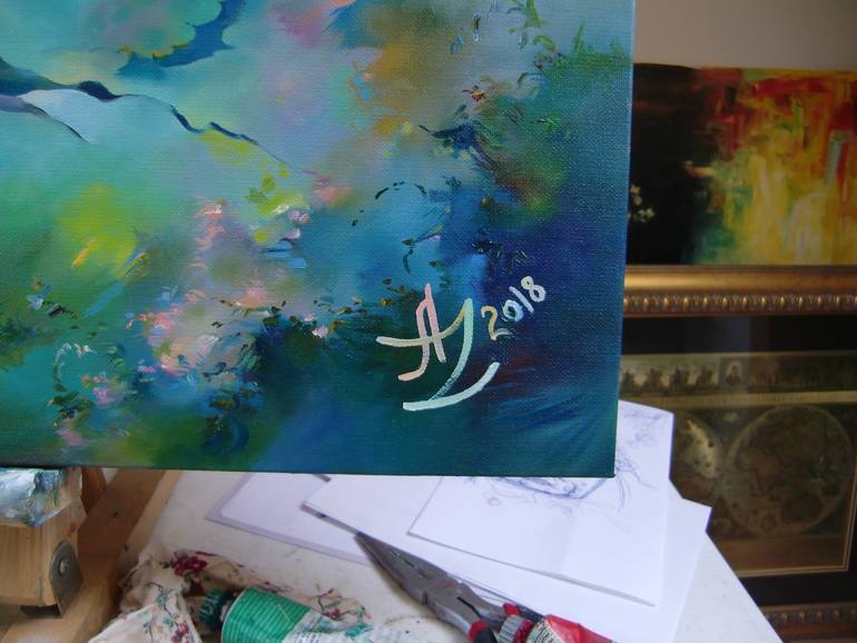 Original Abstract Expressionism Abstract Painting by Anita Zotkina