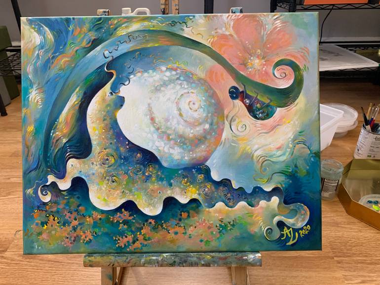 Original Expressionism Nature Painting by Anita Zotkina