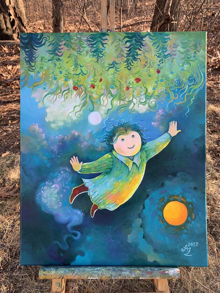 Original Kids Painting by Anita Zotkina