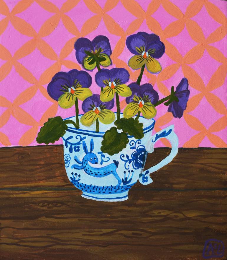 Original Folk Still Life Paintings by Anita Stoof