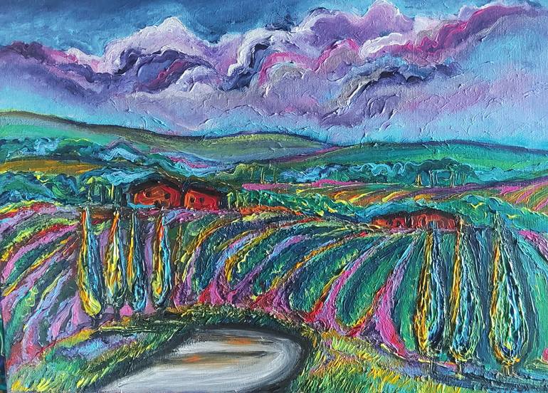 Print of Expressionism Landscape Paintings by Daniela Rossi