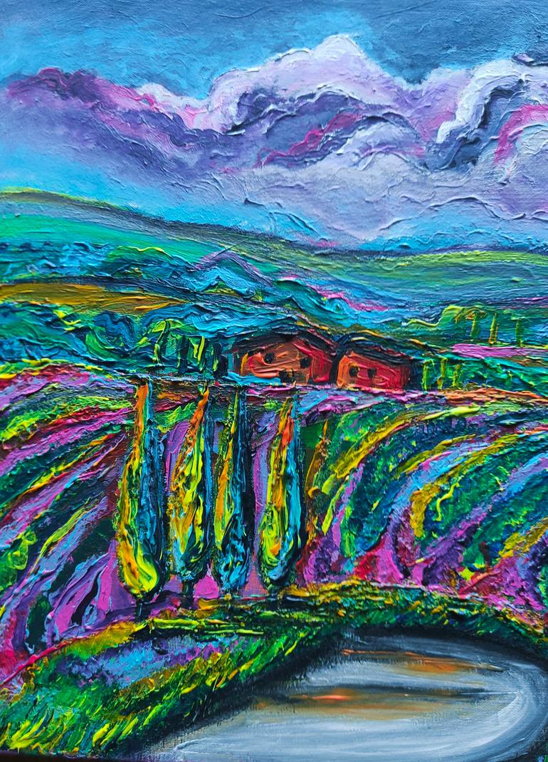 Original Expressionism Landscape Painting by Daniela Rossi