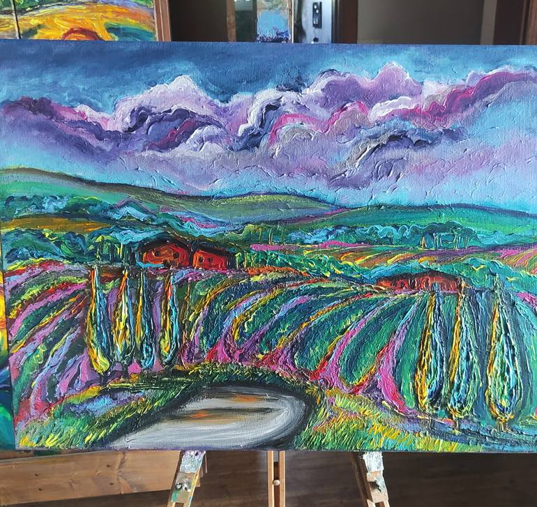 Original Expressionism Landscape Painting by Daniela Rossi