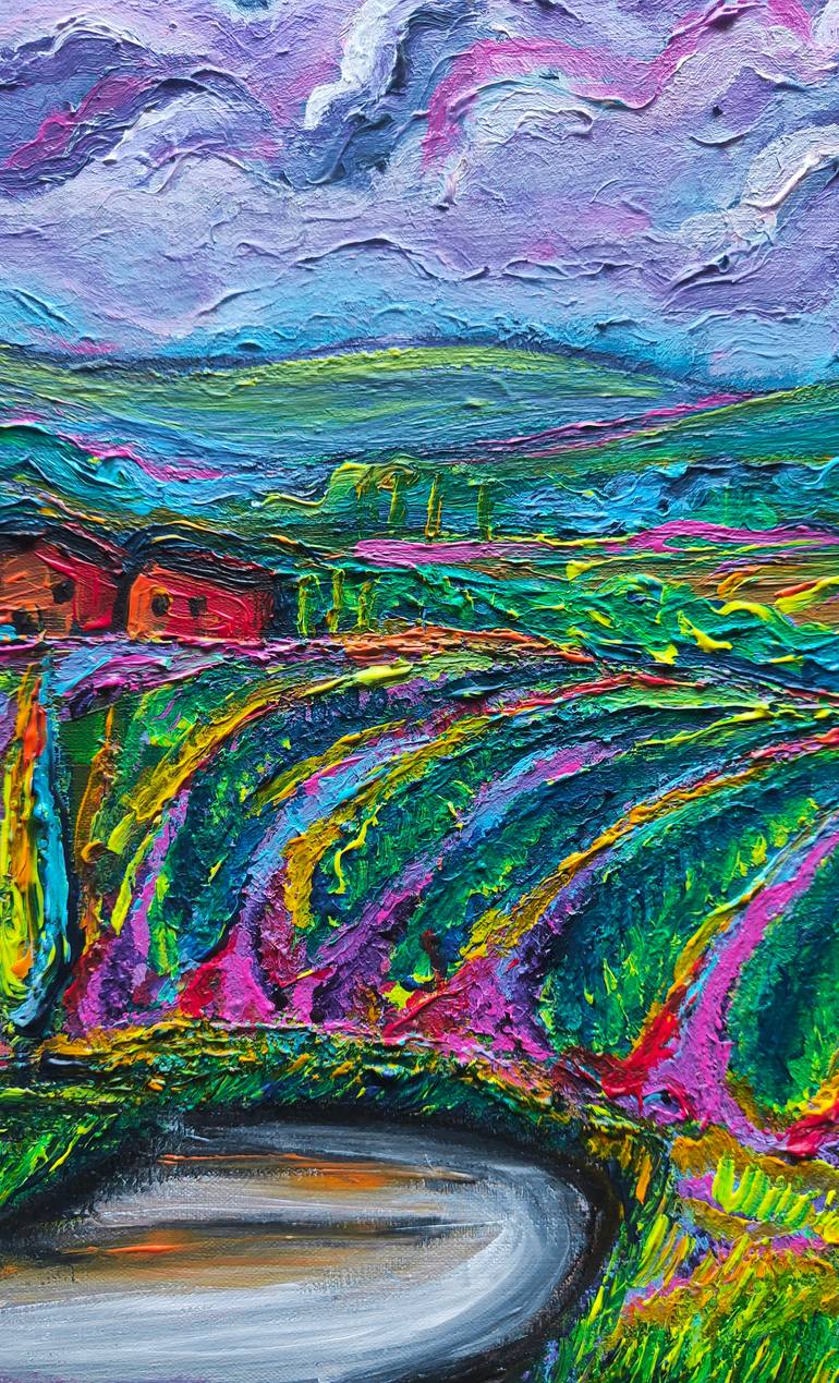 Original Expressionism Landscape Painting by Daniela Rossi