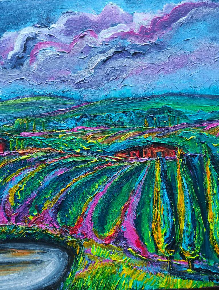 Original Expressionism Landscape Painting by Daniela Rossi
