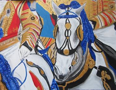 Print of Documentary Horse Paintings by Judith Woodfield