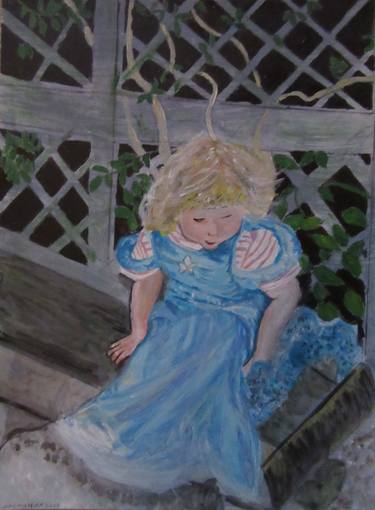 Original Documentary Children Paintings by Judith Woodfield