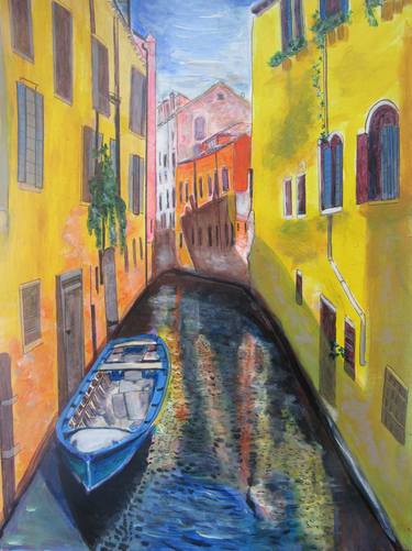 Original Fauvism Boat Paintings by Judith Woodfield