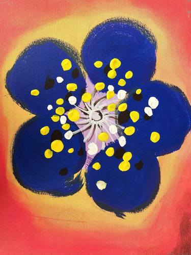 Original Abstract Floral Painting by Joo-Young Choé
