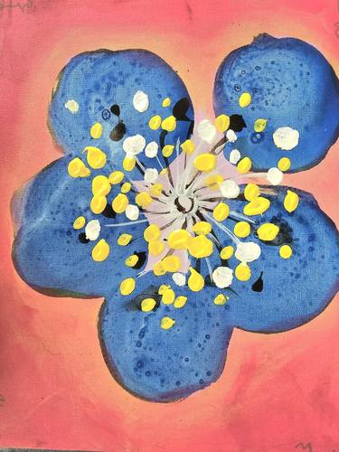 Original Abstract Floral Painting by Joo-Young Choé