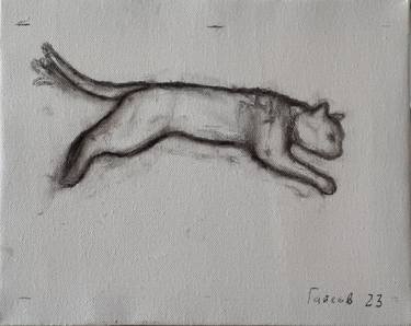 Original Expressionism Cats Drawings by Alexey Gaysov