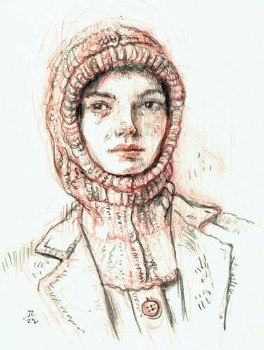 Original Portraiture Portrait Drawing by John Chamberlain