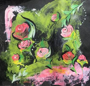Original Abstract Expressionism Floral Paintings by Ayesha Ayub