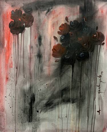 Original Abstract Expressionism Floral Paintings by Ayesha Ayub