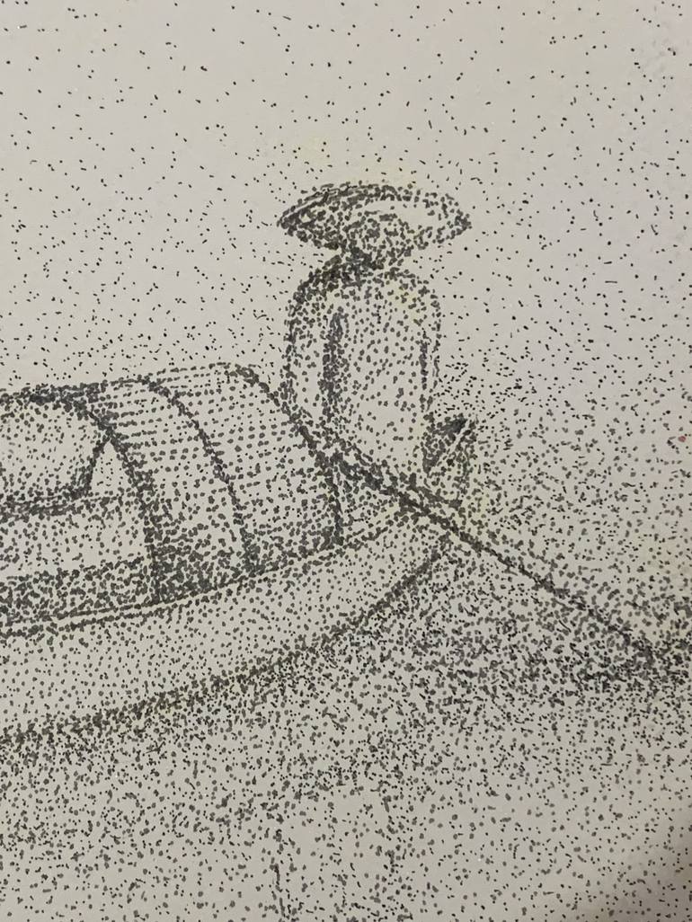 Original Post-impressionism Boat Drawing by Ayesha Ayub
