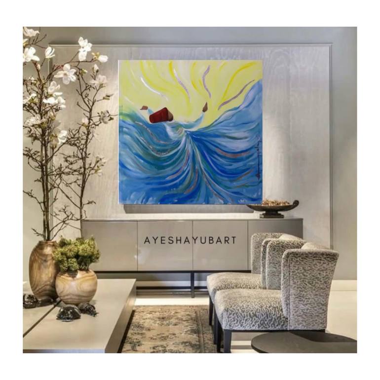 Original Abstract Expressionism Classical Mythology Painting by Ayesha Ayub