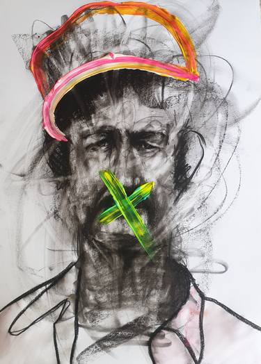 Print of Abstract Portrait Mixed Media by Jorge Pedro Dellasanta