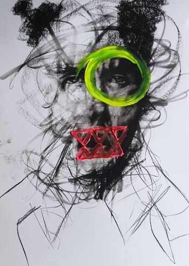 Print of Abstract Portrait Mixed Media by Jorge Pedro Dellasanta