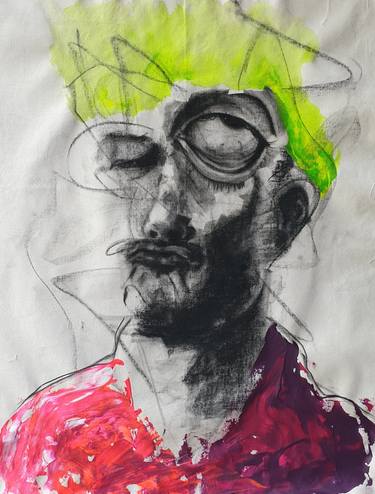 Print of Abstract Portrait Mixed Media by Jorge Pedro Dellasanta