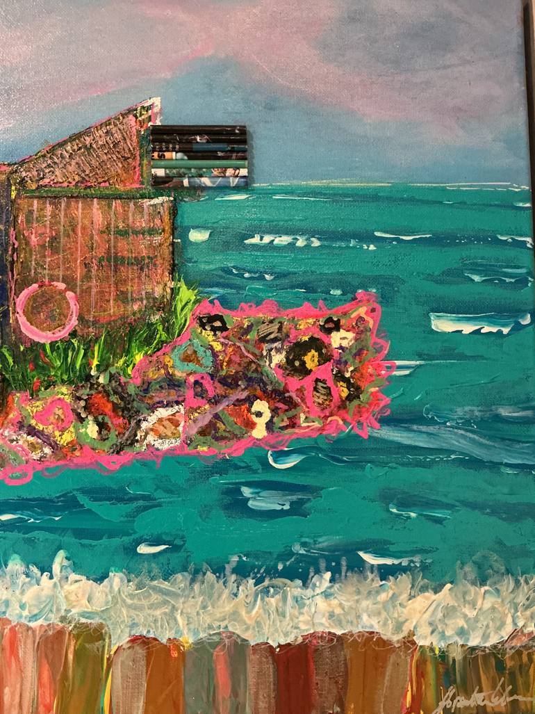 Original Abstract Seascape Painting by Arantza Elosua