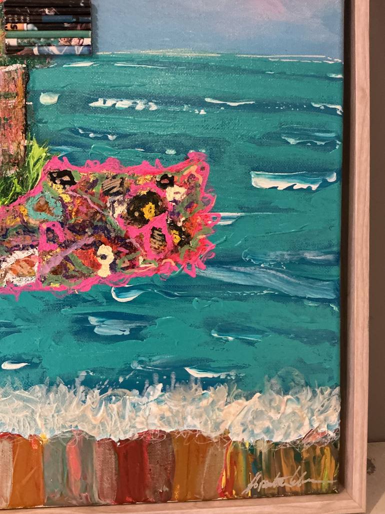 Original Abstract Seascape Painting by Arantza Elosua