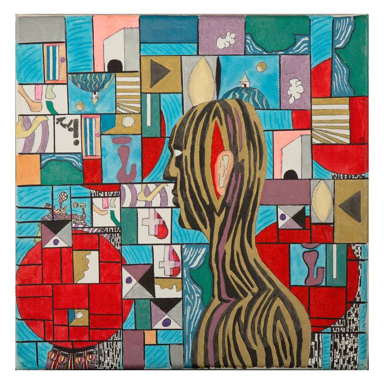 Original Abstract Portrait Mixed Media by Joshua Botha