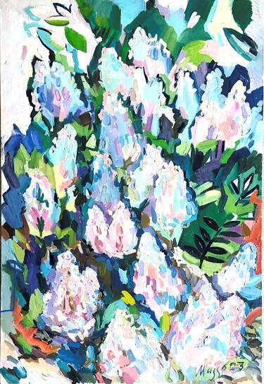 Original Expressionism Floral Paintings by Marina Masso