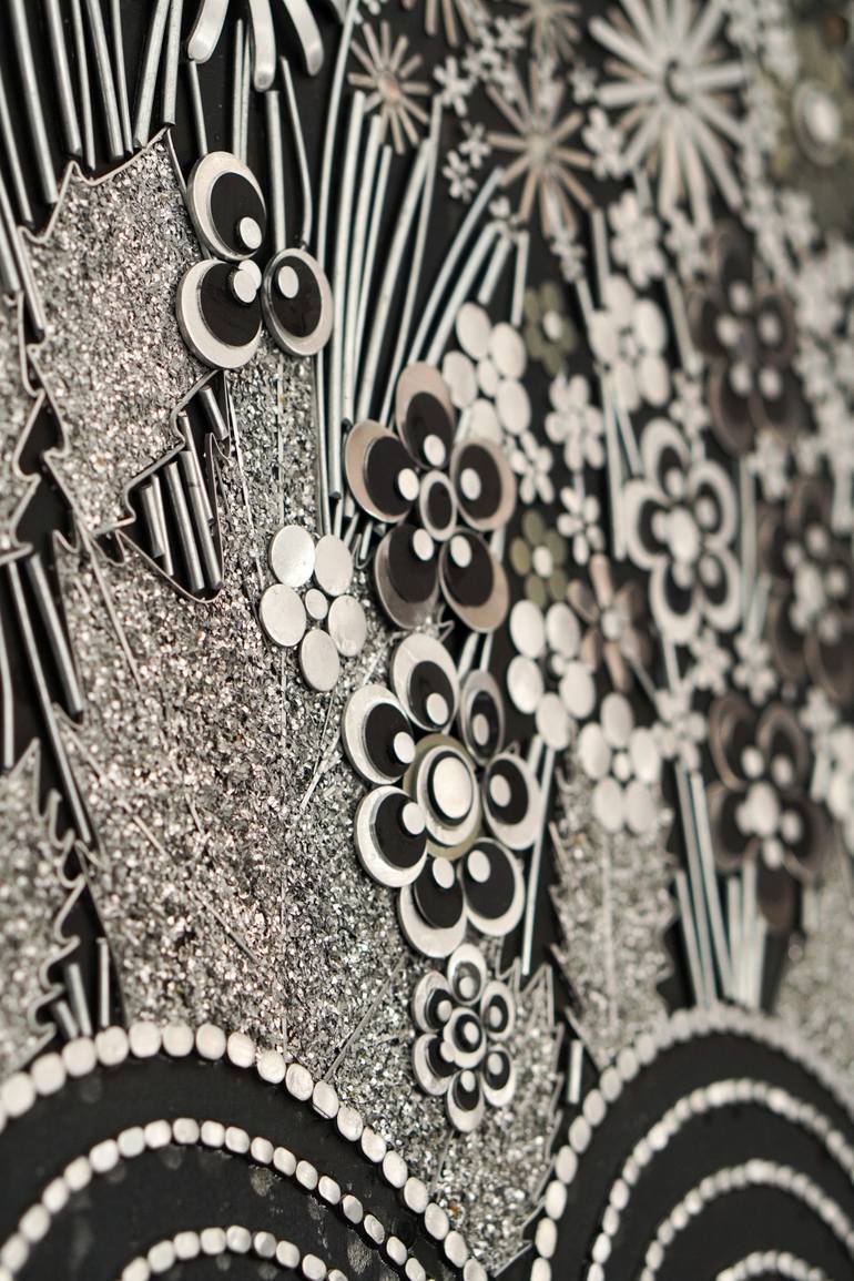 Original Abstract Floral Sculpture by Metin Asoglu
