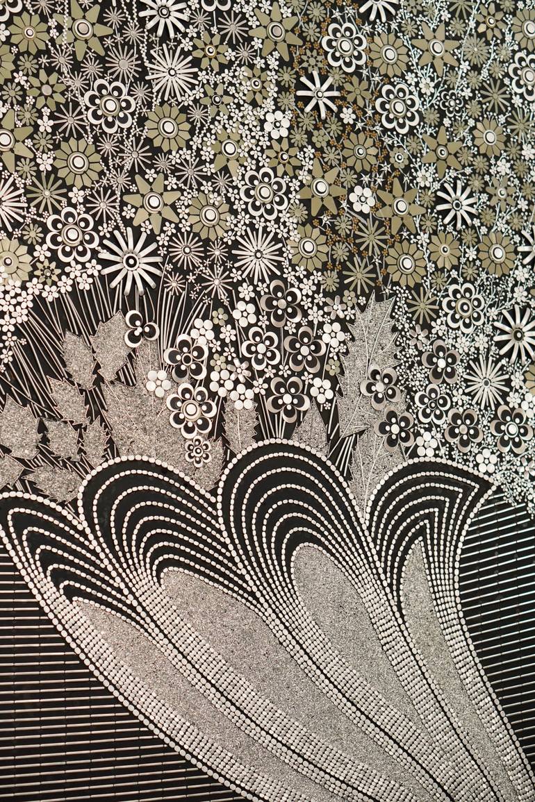 Original Abstract Floral Sculpture by Metin Asoglu